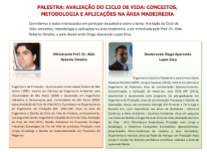 Folder divulgação palestra ALDO-DIOGO Avaliação do Ciclo de Vida de Produtos Madeireiros